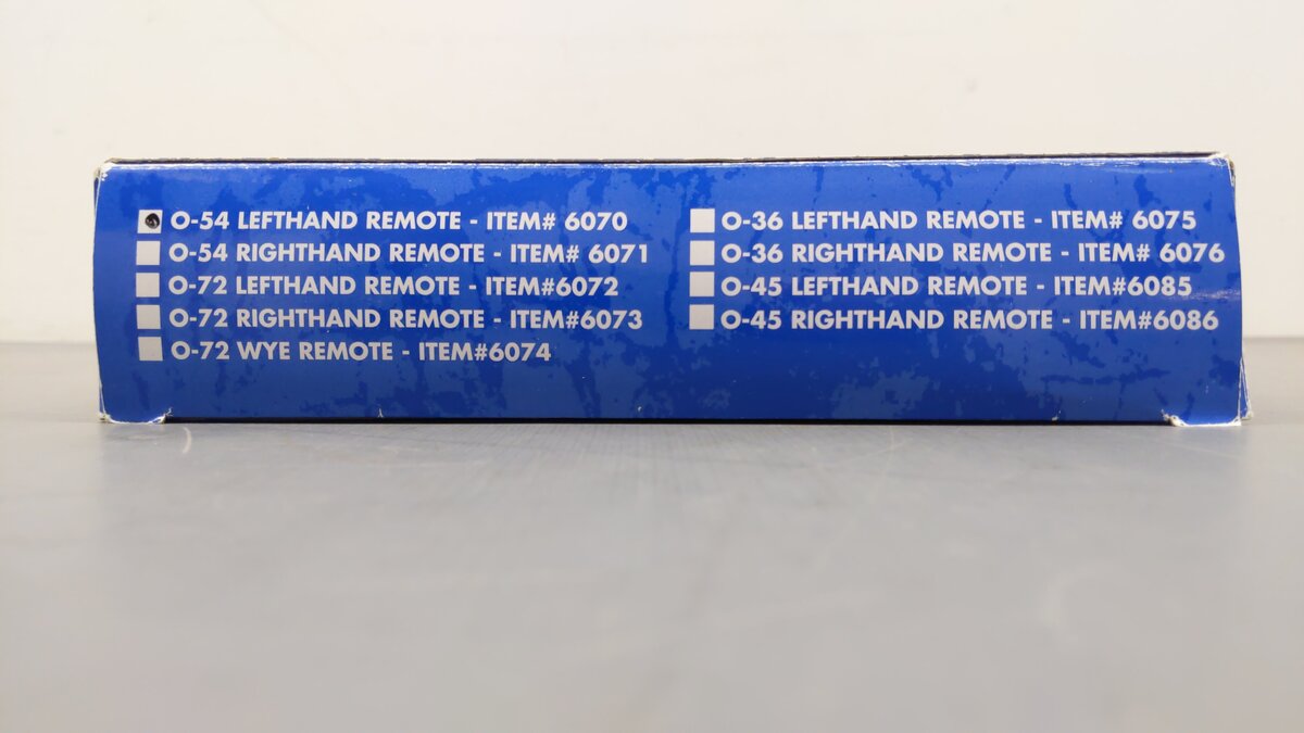Atlas 6070 O / O54 Gauge Nickel Silver Left Hand Remote Switch Turnout EX/Box