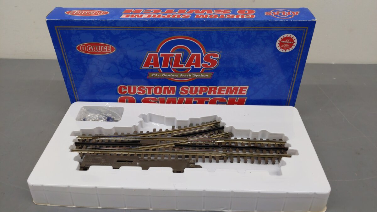 Atlas 6070 O / O54 Gauge Nickel Silver Left Hand Remote Switch Turnout EX/Box