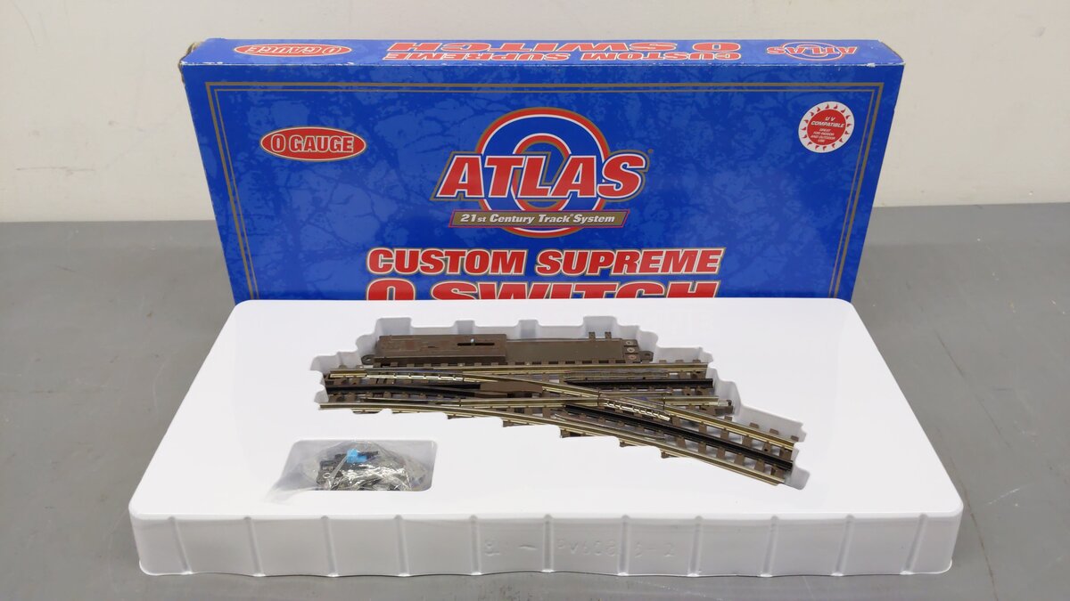 Atlas 6086 O Nickel Silver O-45 Right Hand Remote Control Switch Turnout EX/Box
