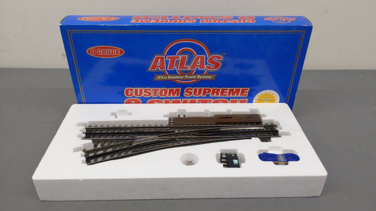 Atlas 6072 O Gauge Nickel Silver O-72 Left Hand Remote Switch Turnout EX/Box