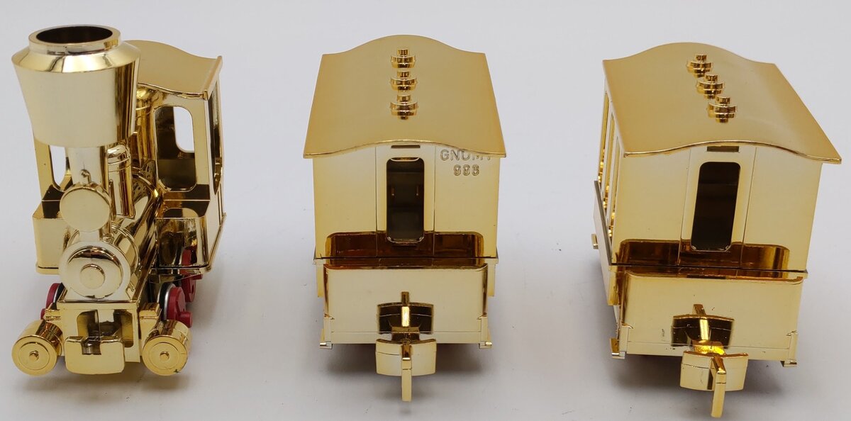 LGB 41124 G Scale 30th Anniversary Flatcar with Gold Train Set EX/Box