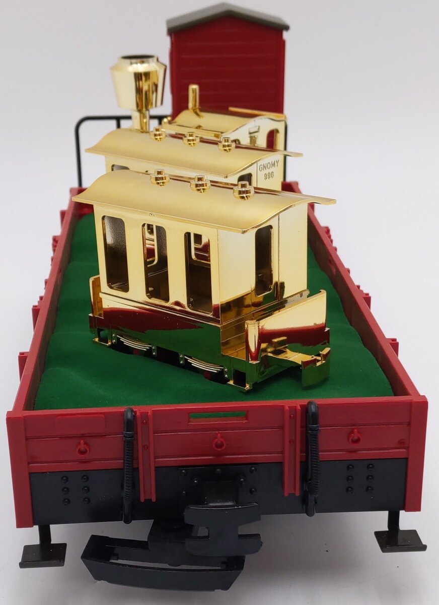 LGB 41124 G Scale 30th Anniversary Flatcar with Gold Train Set EX/Box
