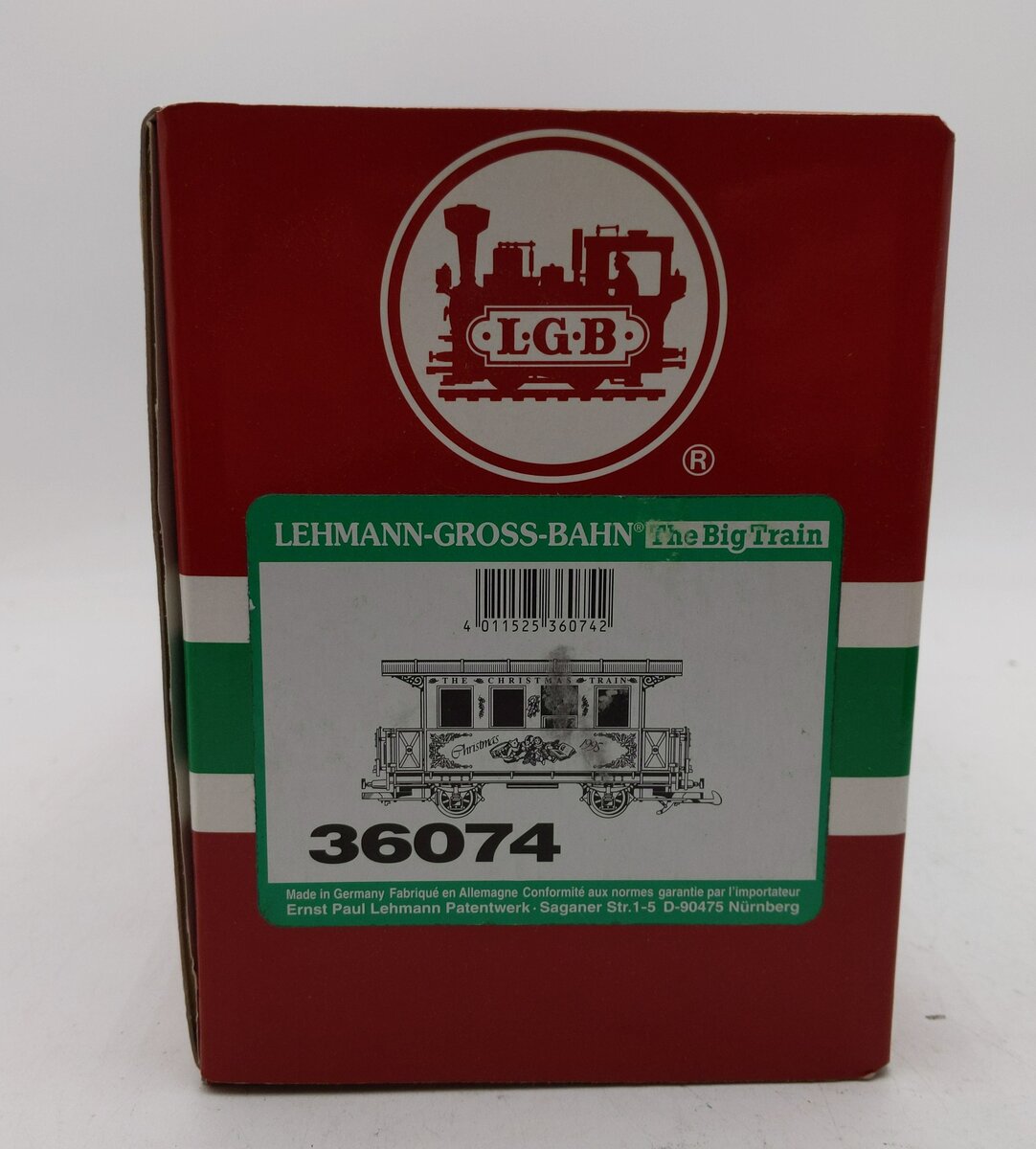 LGB 36074 G 1995 Christmas Passenger Car LN/Box