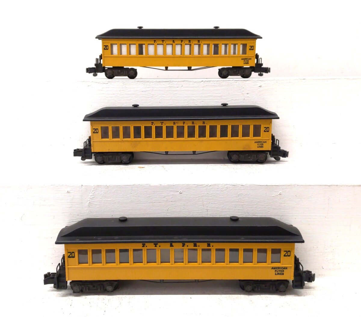 American Flyer S Gauge Vintage FY&P Passenger Cars [3] VG
