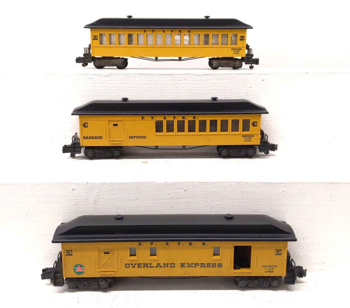 American Flyer S Gauge Vintage Overland Express Passenger Cars [3] VG