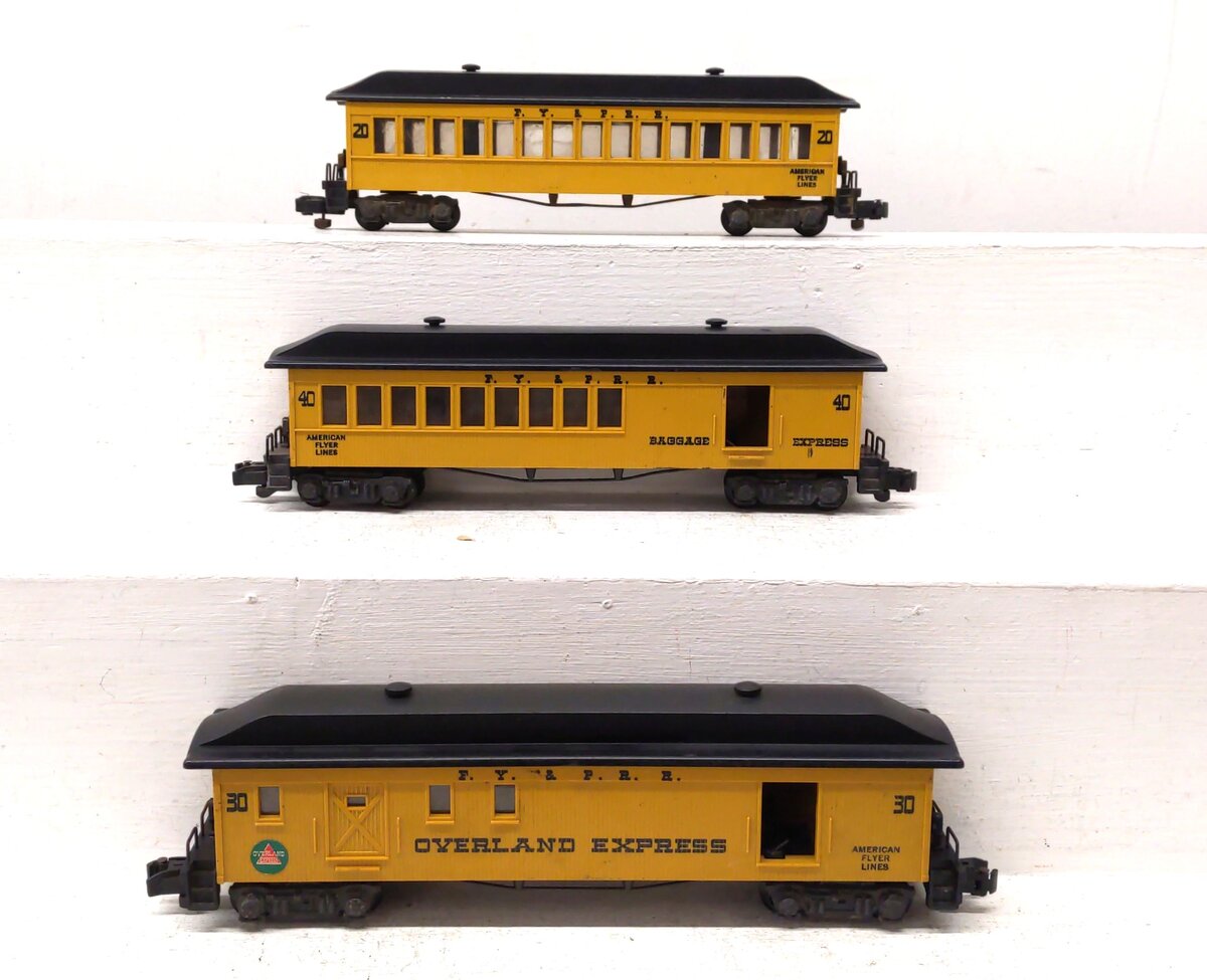 American Flyer S Gauge Vintage Overland Express Passenger Cars [3] VG
