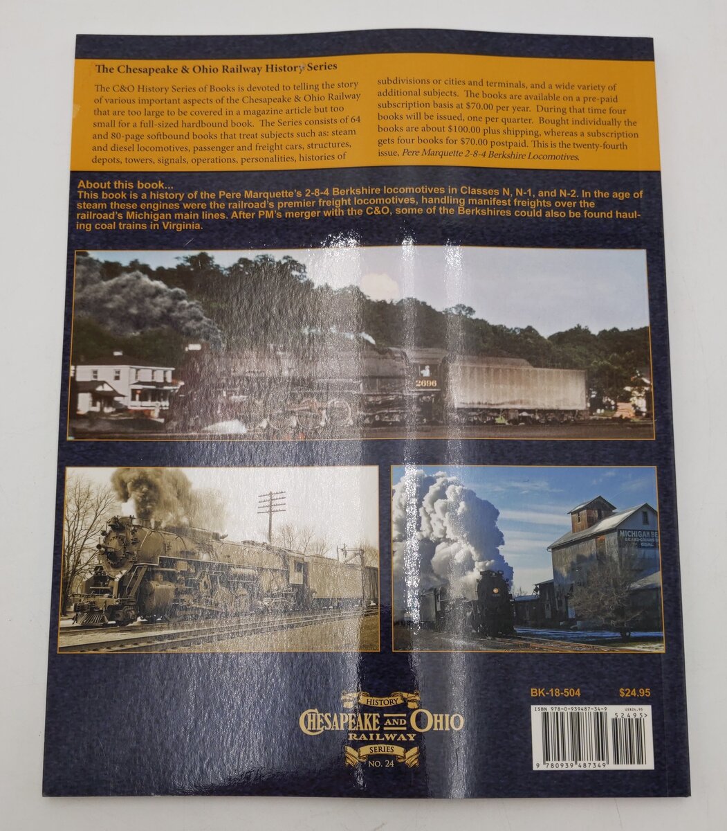 Pere Marquette 2-8-4 Berkshire Locomotives Paperback Book By Jim Kehn EX