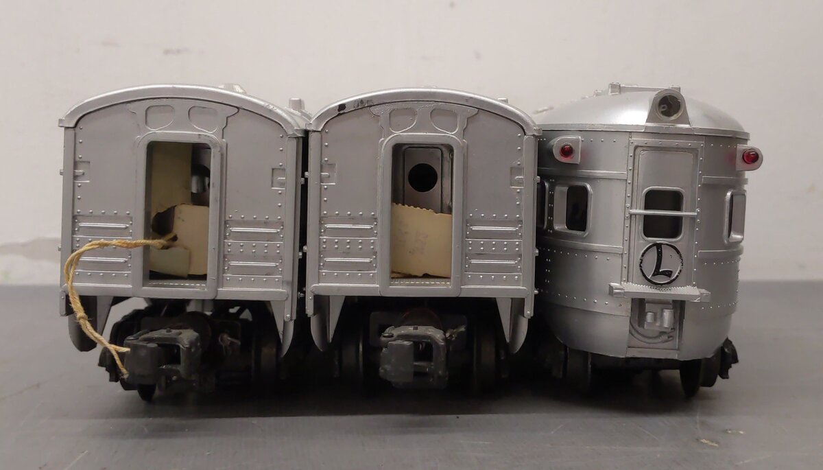 Lionel Vintage O Silver Passenger Cars: 2421, 2422, 2423 [3] EX