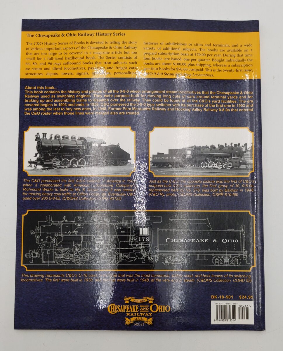 Chesapeake & Ohio 0-8-0  Steam Switching Locomotives Paperback Thomas W Dixon Jr VG