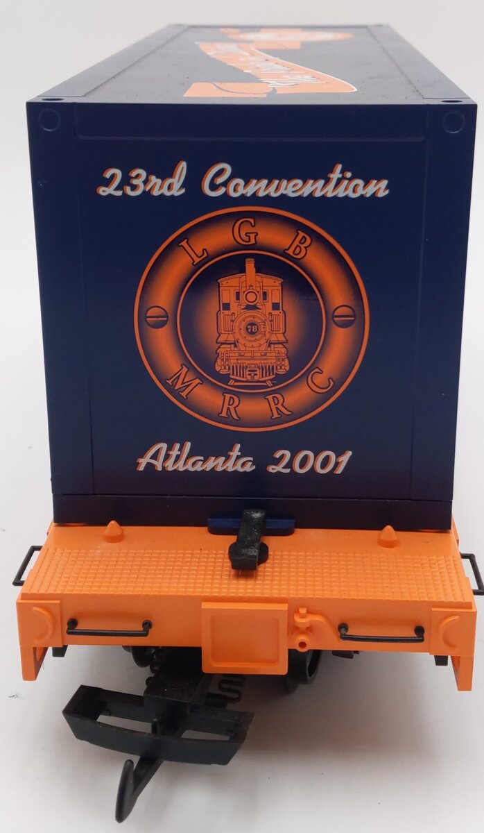 LGB 44858 G Scale 2001 Atlanta Convention Flatcar with Container EX/Box
