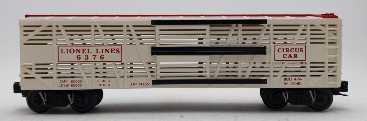 Lionel 6-19557 O Gauge Postwar Celebration Series Circus Stock Car #6376 LN/Box