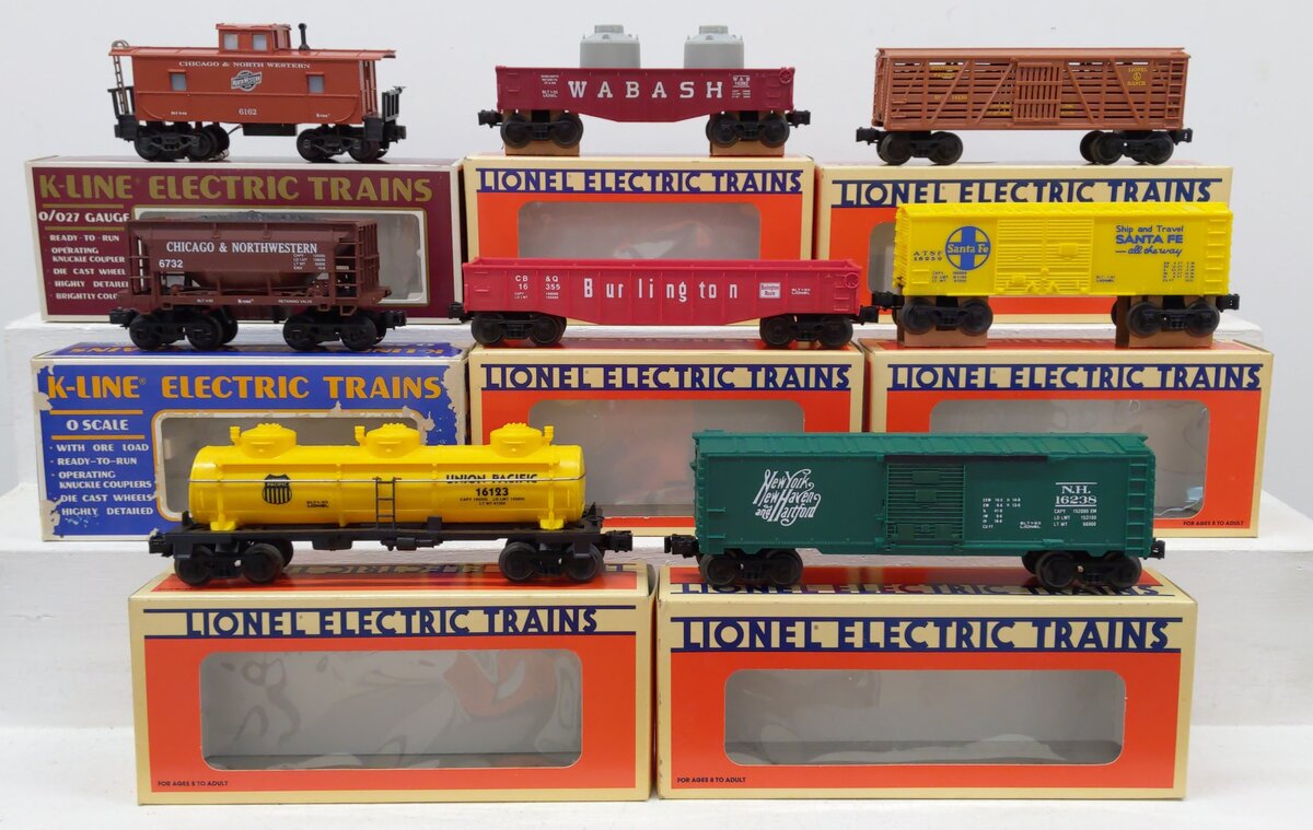 Lionel & K-Line Assorted O Gauge Freight Cars [8] EX/Box