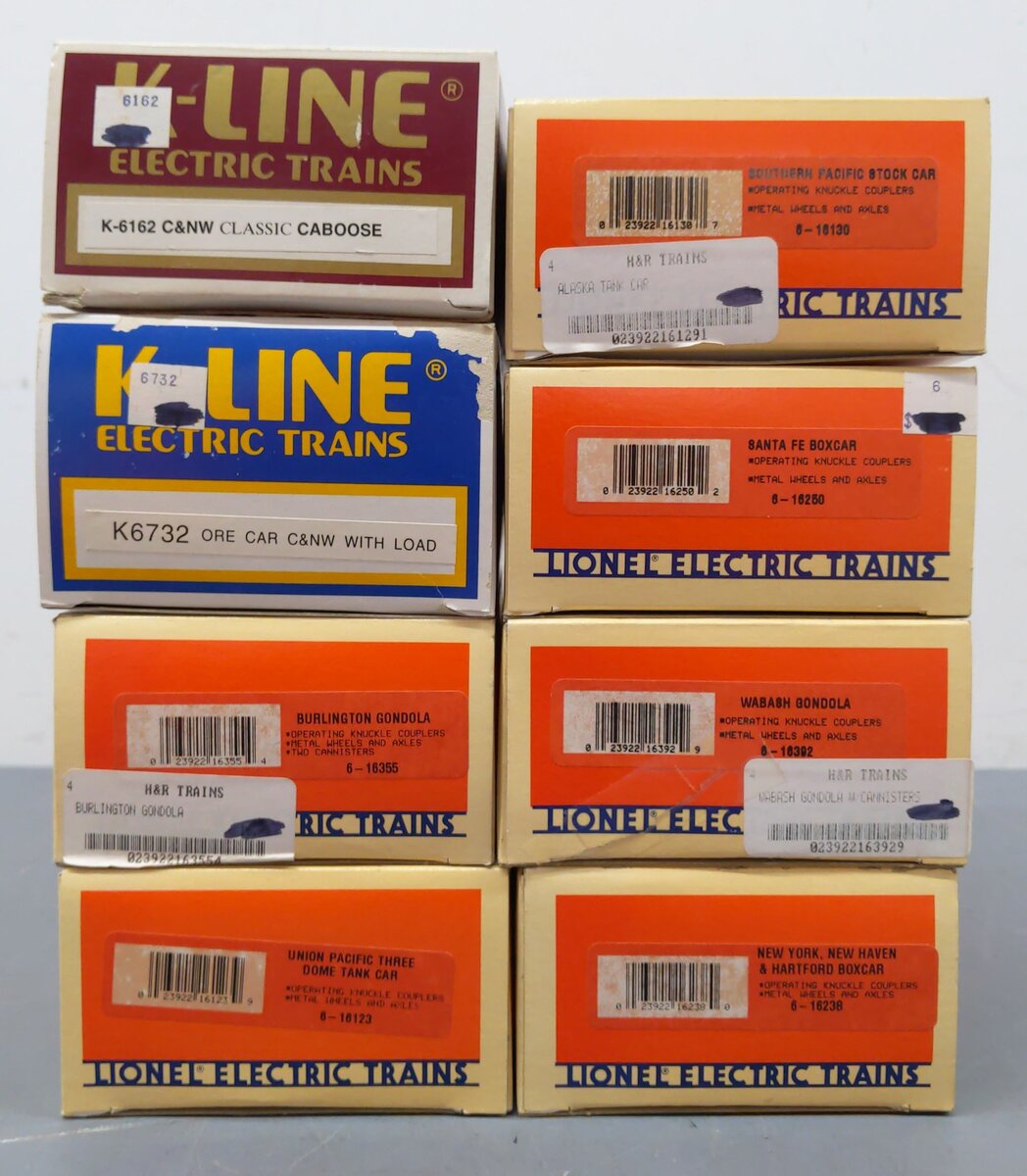 Lionel & K-Line Assorted O Gauge Freight Cars [8] EX/Box