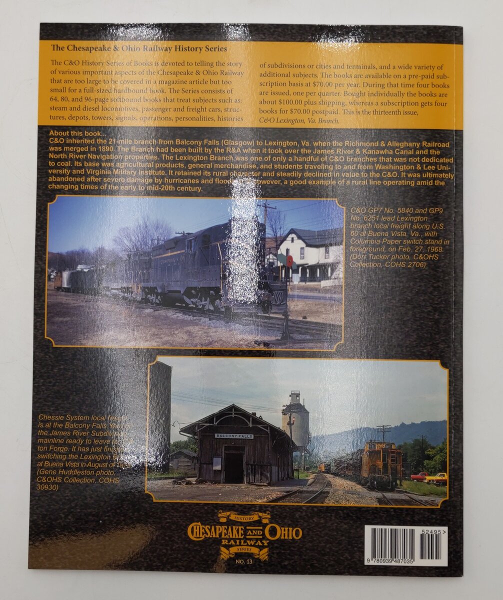 Chesapeake & Ohio Lexington, VA. Branch Paperback Book By Alfred L. Kresse Jr EX