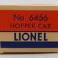 Lionel 6-21779 O Gauge Lehigh Valley Hopper Car #6456 LN/Box