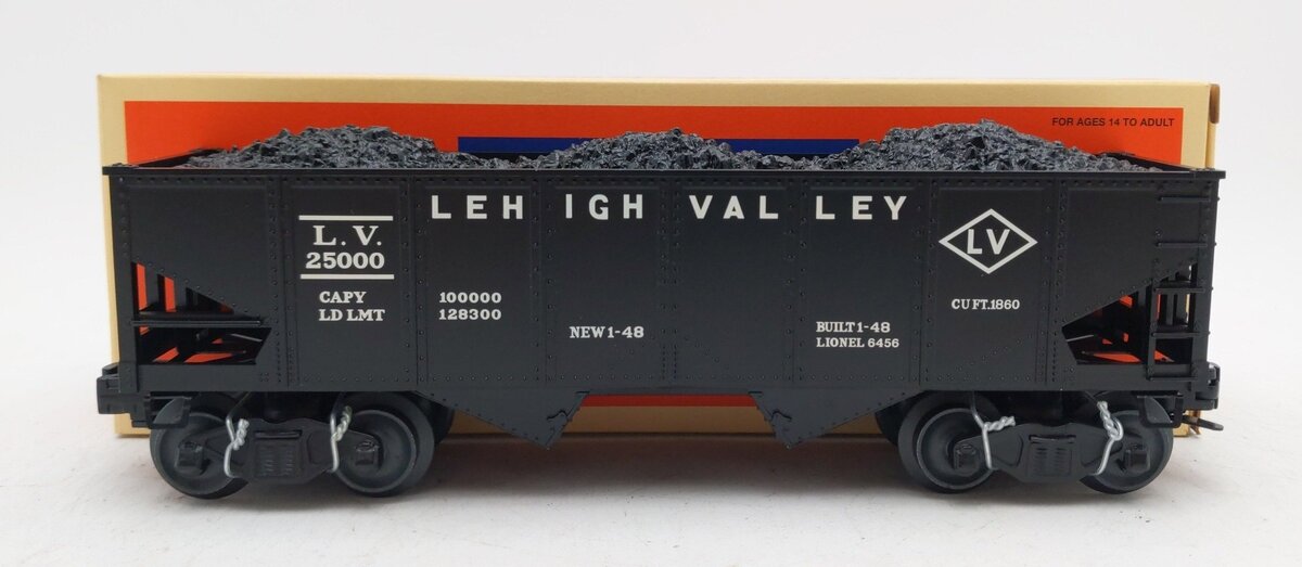 Lionel 6-21779 O Gauge Lehigh Valley Hopper Car #6456 LN/Box
