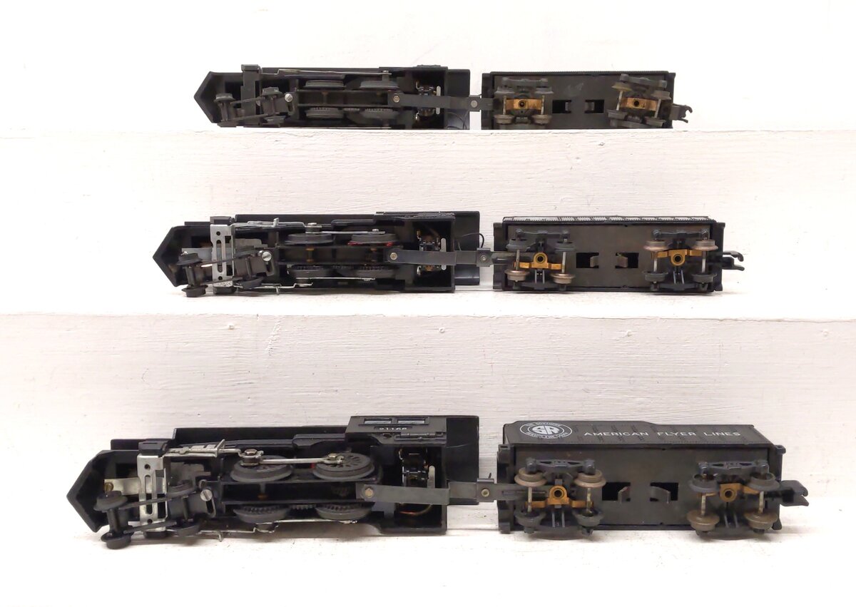 American Flyer Vintage S Gauge Steam Locomotives & Tenders: 21168, 21165 [3] VG