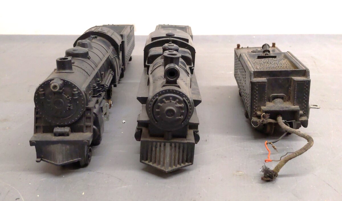 American Flyer Vintage S Gauge Steam Locomotives & Tenders: L2001, 21107 [3] VG