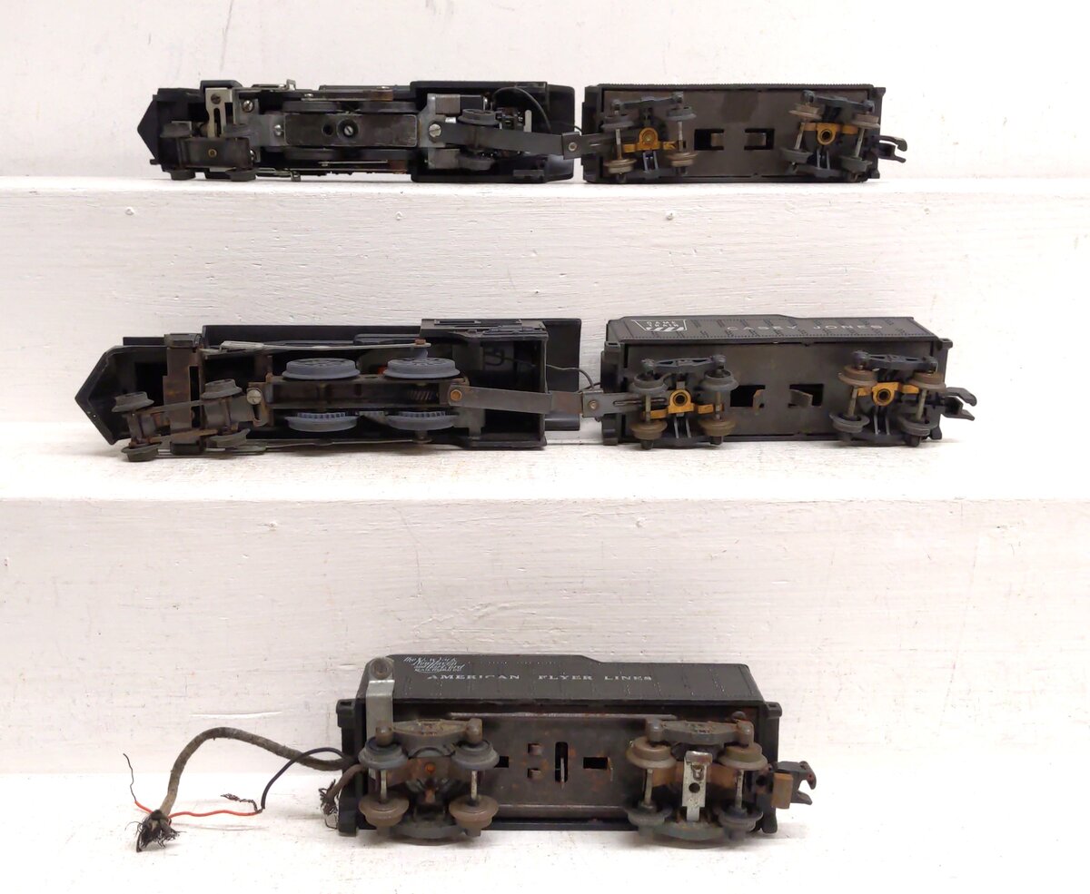 American Flyer Vintage S Gauge Steam Locomotives & Tenders: L2001, 21107 [3] VG