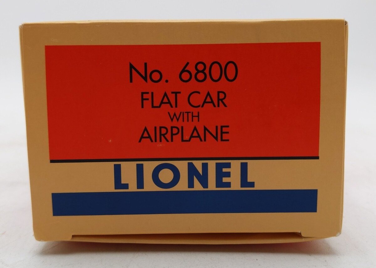 Lionel 6-19487 O Gauge PWC Flatcar w/Black & Yellow Airplane LN/Box