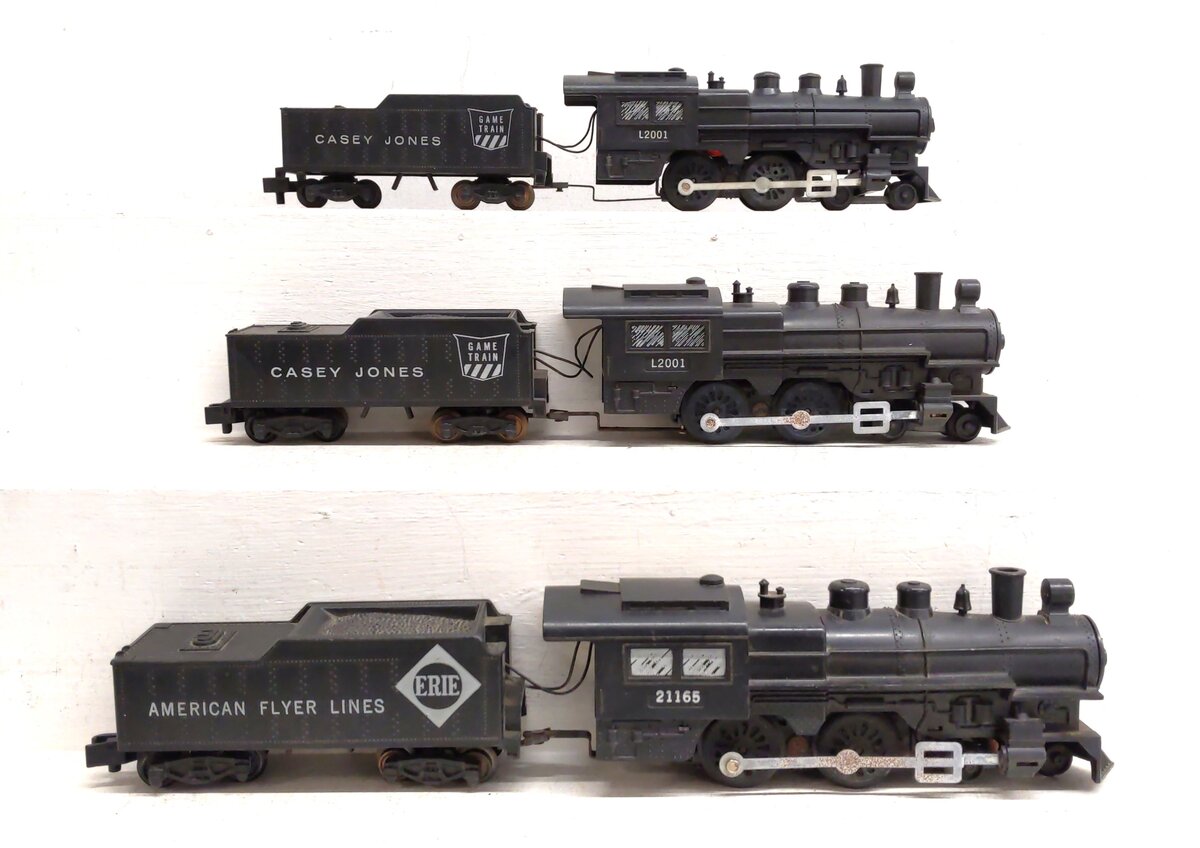American Flyer Vintage S Gauge Steam Locomotives & Tenders: L2001, 21165 [3] VG
