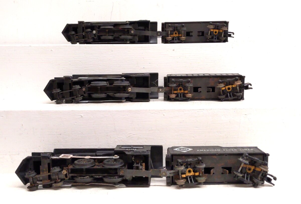 American Flyer Vintage S Gauge Steam Locomotives & Tenders: L2001, 21165 [3] VG