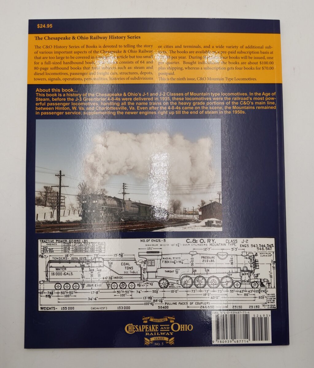 Chesapeake & Ohio Mountain Type Locomotives Paperback Book By Karen Parker EX