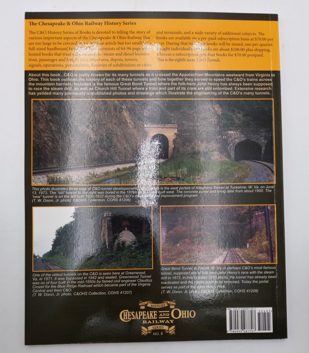 Chesapeake & Ohio Tunnels Paperback Book By J. C. Watson EX