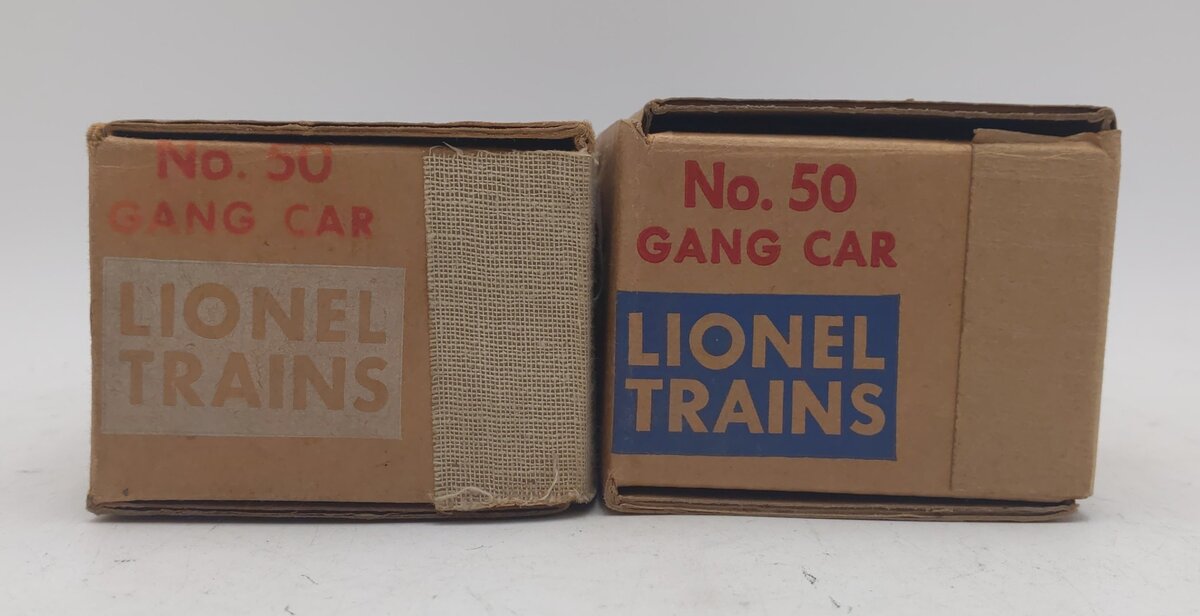 Lionel 50 Vintage O Motorized Gang Cars [2] EX/Box
