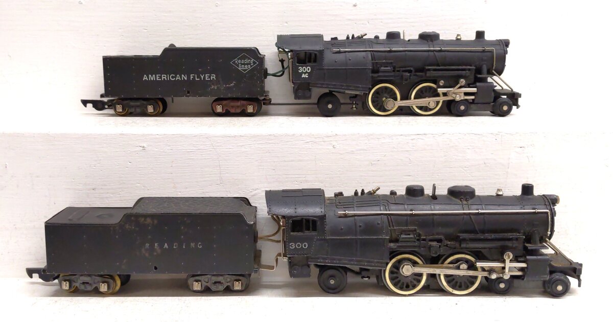 American Flyer Vintage S Gauge Steam Locomotives & Tenders: 300 [2] VG