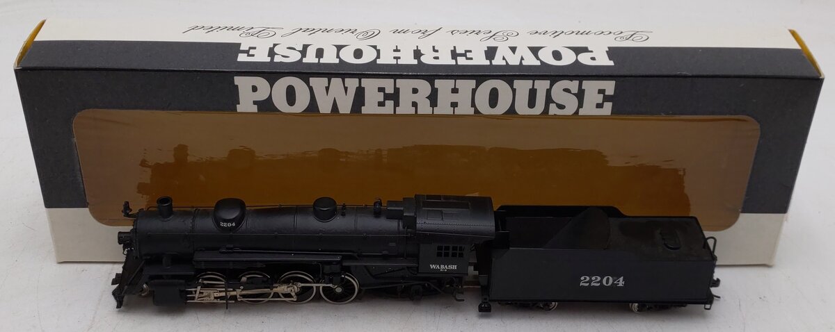 Powerhouse HO Scale BRASS & CAST Wabash Steam Locomotive #2204 VG/Box