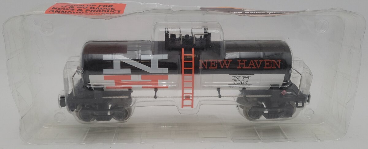 Menards 275-9222 O Gauge New Haven Modern Tank Car #7384 LN