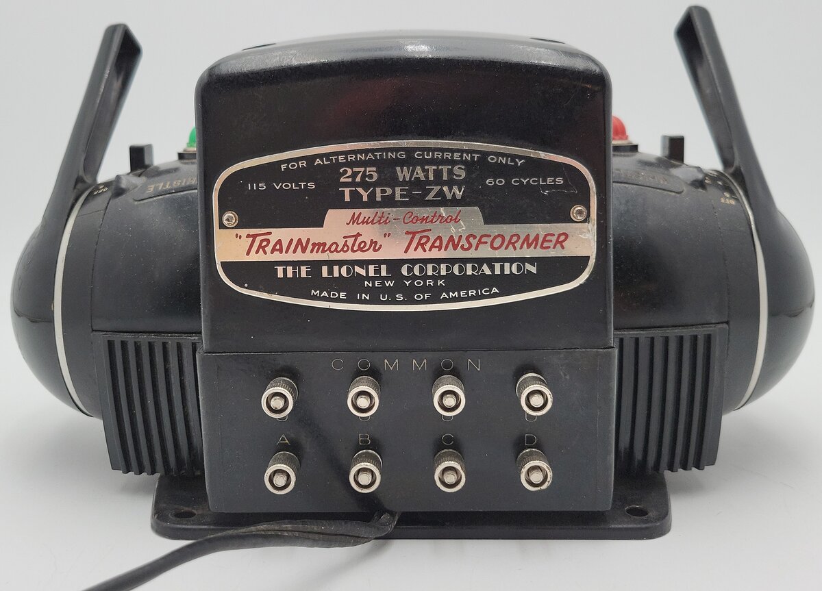Lionel ZW O Gauge Vintage Trainmaster 275 Watt Transformer with Whistle VG