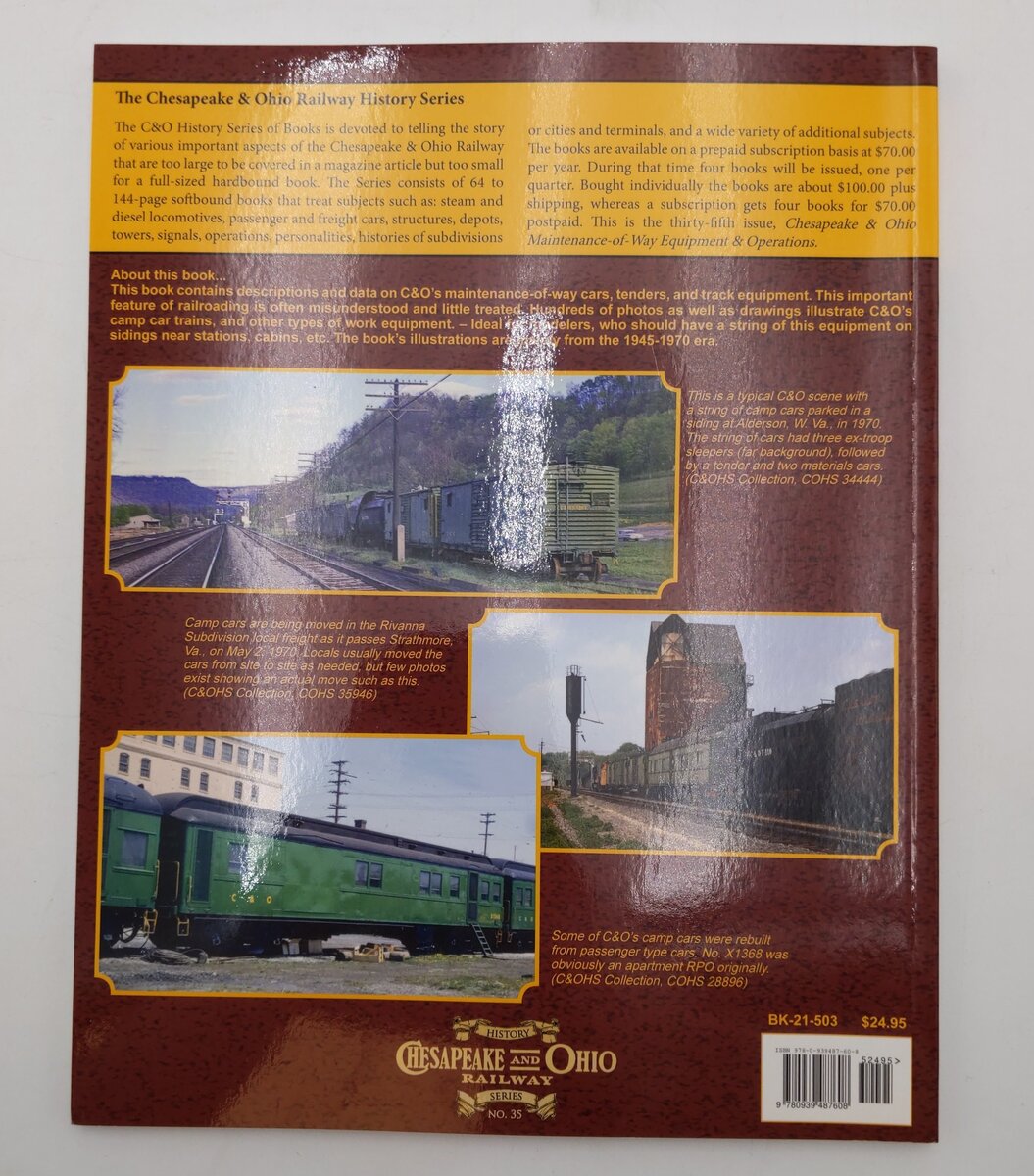 Chesapeake & Ohio Maintenance -Of-Way Equipment & Operations Paperback Book EX