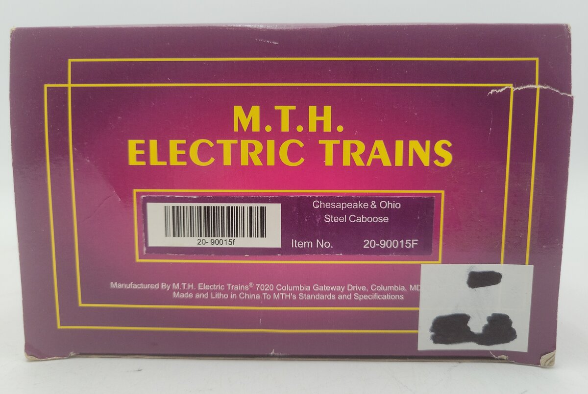 MTH 20-90015F O Gauge Chesapeake & Ohio Steel-Sided Caboose #903328 LN/Box