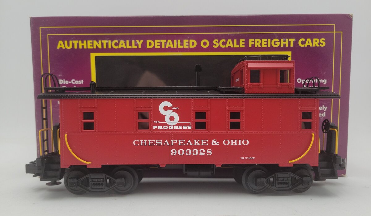 MTH 20-90015F O Gauge Chesapeake & Ohio Steel-Sided Caboose #903328 LN/Box