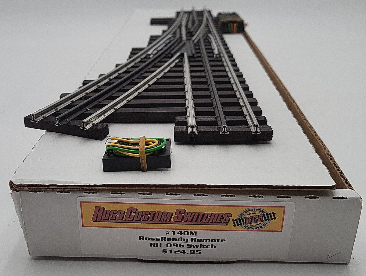Ross O Gauge #140M Right Hand 096 Switch w/ DZ-1000 Remote Turnout EX/Box