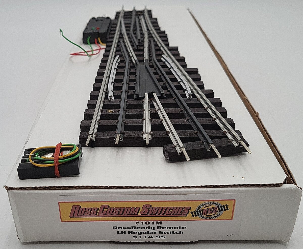 Ross 101M 11° Regular Left Hand with DZ-1000 Remote Switch Turnout EX/Box