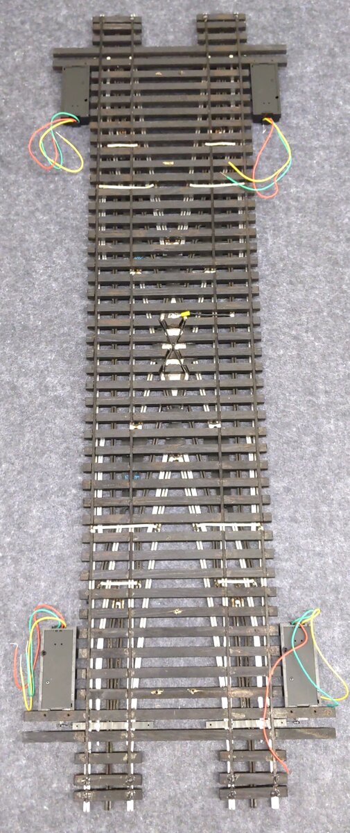 Ross 175M O Gauge Double Crossover with Dz1000 Switch Turnout EX/Box