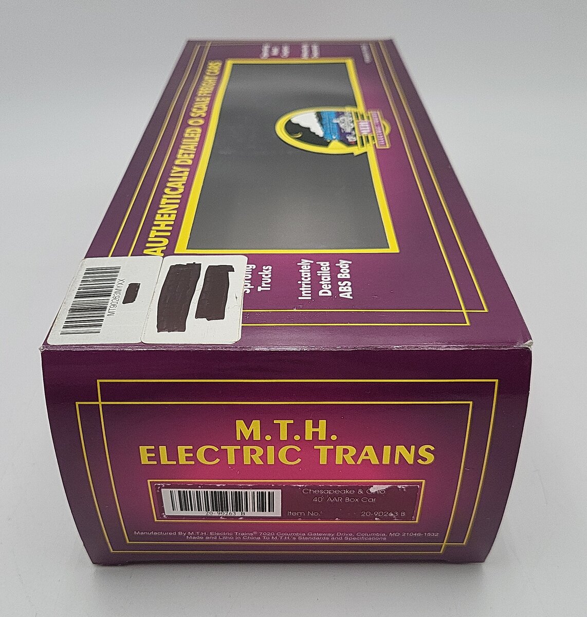 MTH 20-90263B O Scale Chesapeake & Ohio Boxcar #4449 LN/Box