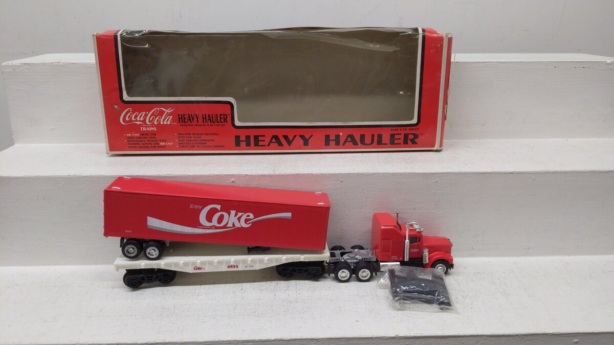 K-Line K6632 Coca-Cola Tractor Trailer & Flatcar EX/Box