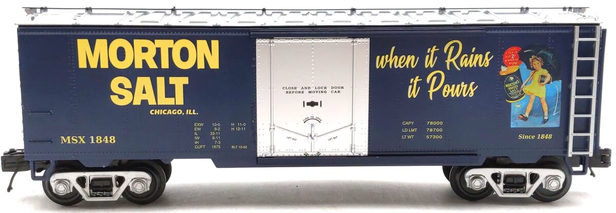 MTH 20-94465 O Scale Morton Salt Premier Reefer Car #1848 LN/Box