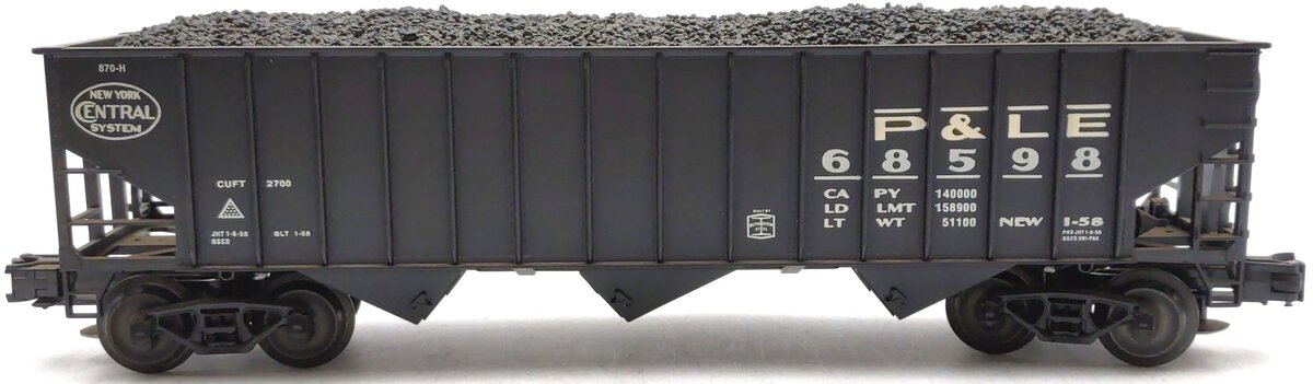 Weaver 4032 O scale P&LE Hi Rail 3 Bay Coal Car #68598 VG/Box