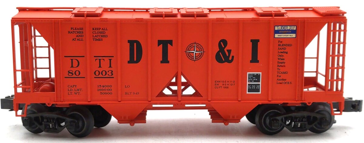 Weaver 80003 O Gauge DT&I AC-2 Covered Hopper VG/Box