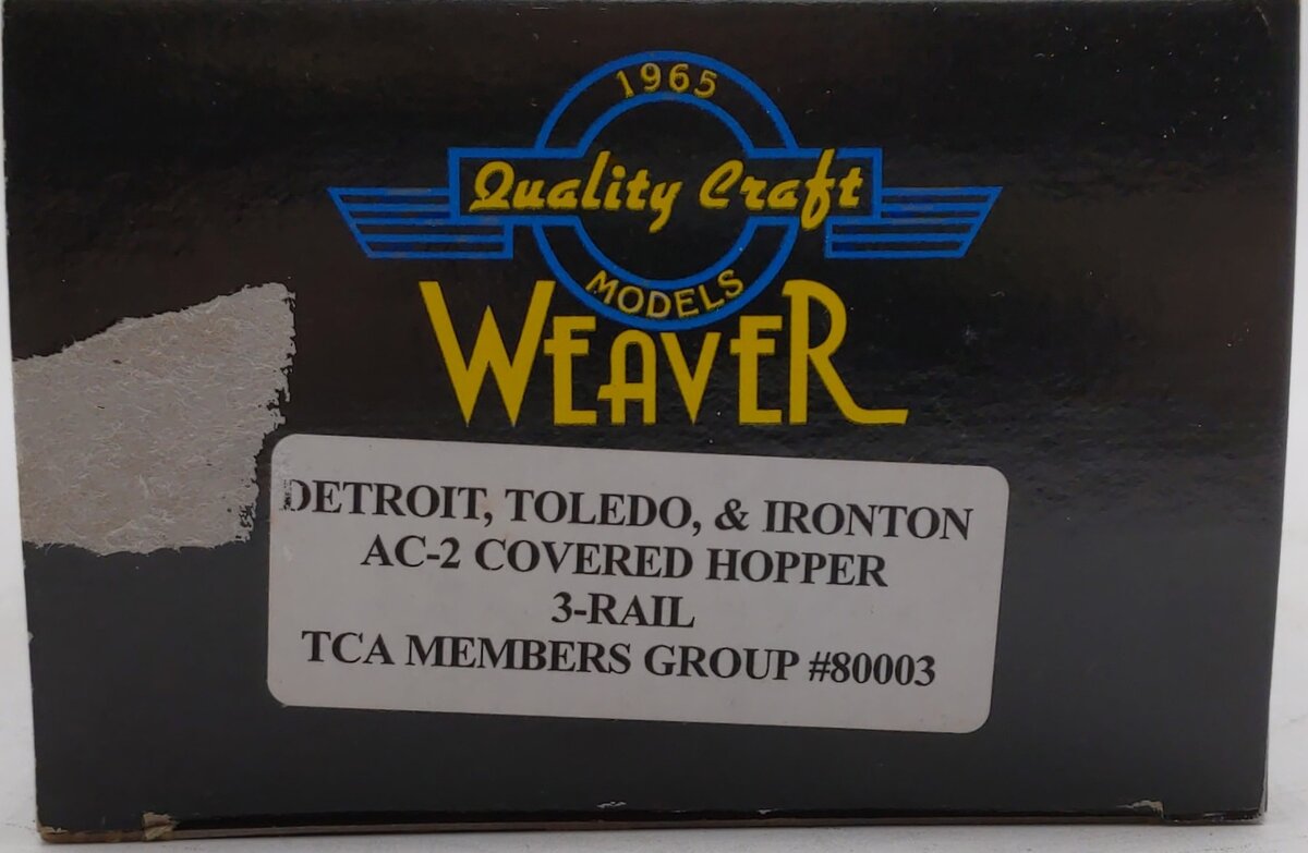 Weaver 80003 O Gauge DT&I AC-2 Covered Hopper VG/Box