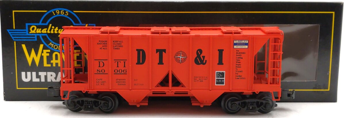 Weaver 80006 O Gauge DT&I AC-2 Covered Hopper LN/Box