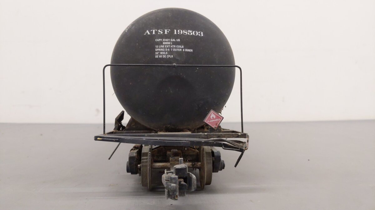 USA Trains R15174 G Santa Fe 55' Extruded Aluminum Modern Tank Car #198503 VG