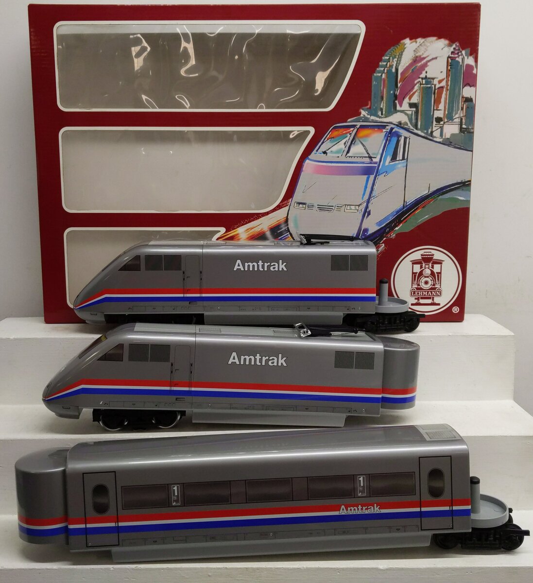 LGB 91950 G Amtrak ABA High Speed Electric Train Set EX/Box