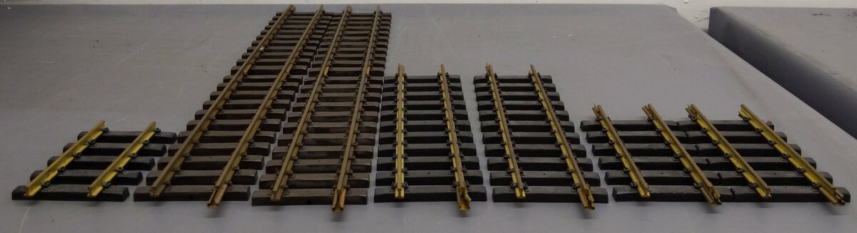 LGB & Other Assorted G scale Brass Straight Track sections [7] EX
