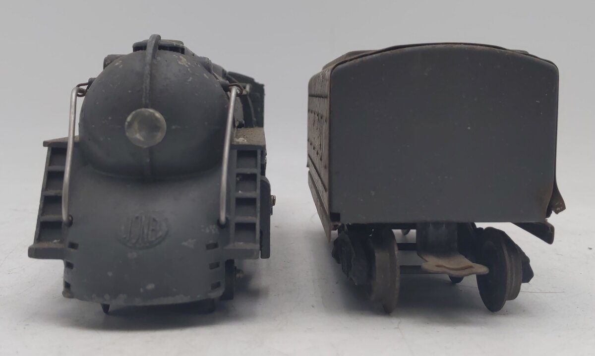 Lionel 221 Vintage O NYC Dreyfuss Gray 2-6-4 Steam Locomotive & 221T Tender